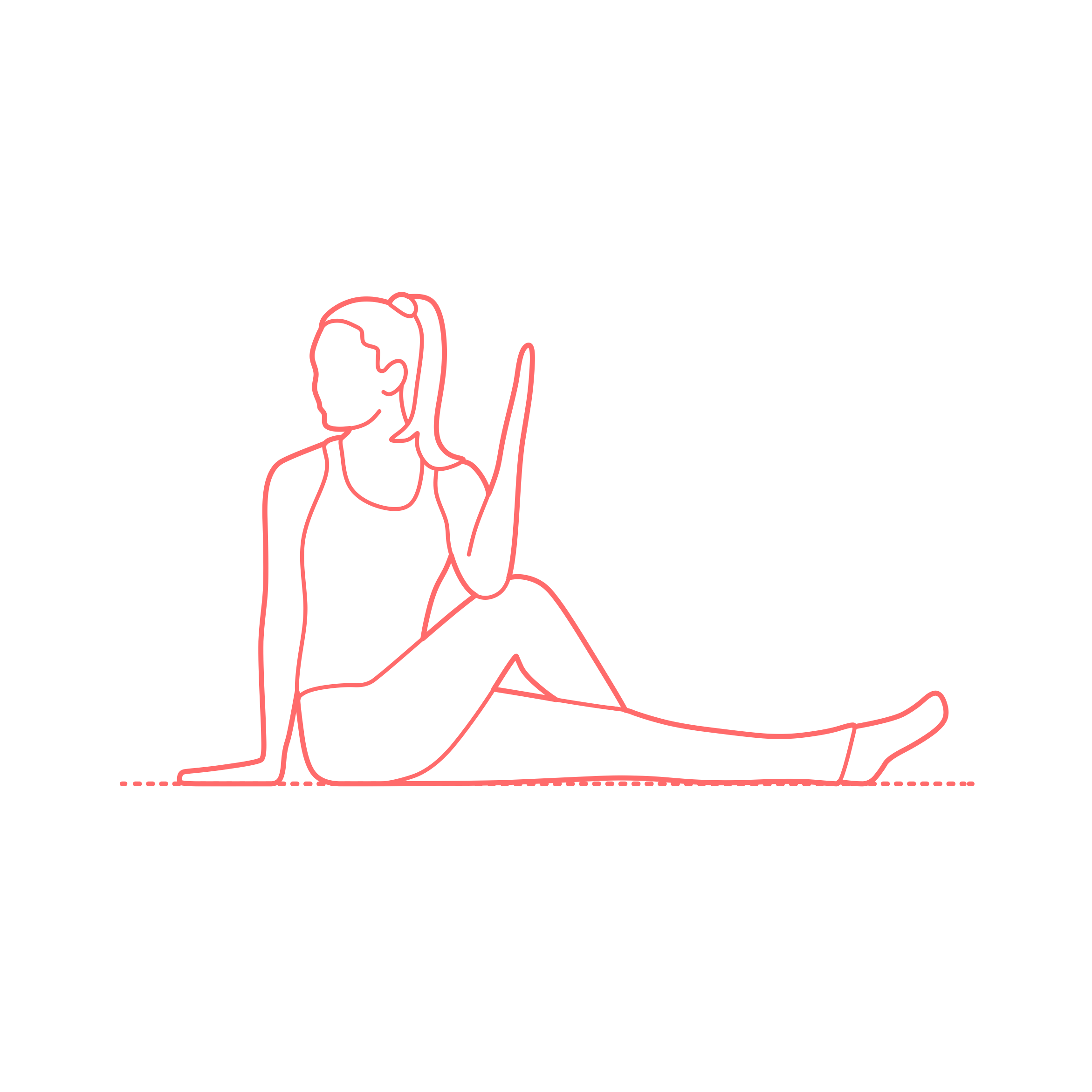Humans Yoga Poses Lord Of The Fishes Pose Ii Editable Svg Line Art Free Vectors